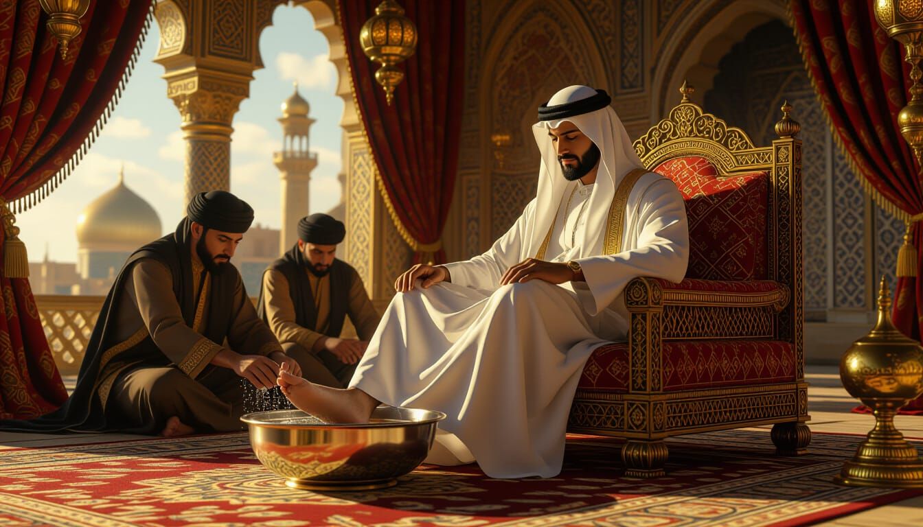 Sheikh Ali in an Ancient Islamic Palace