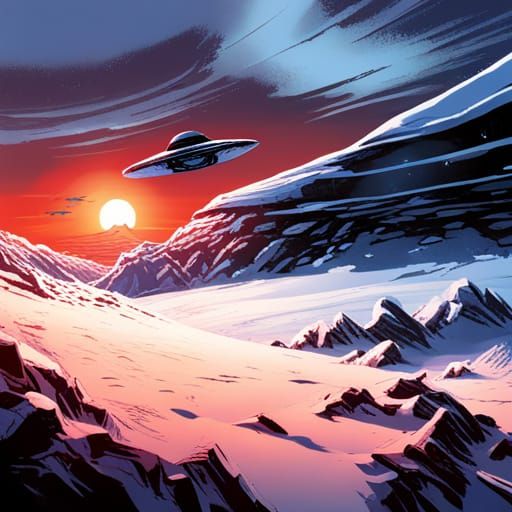 Imperial Guard UFO Division on Snowy Field