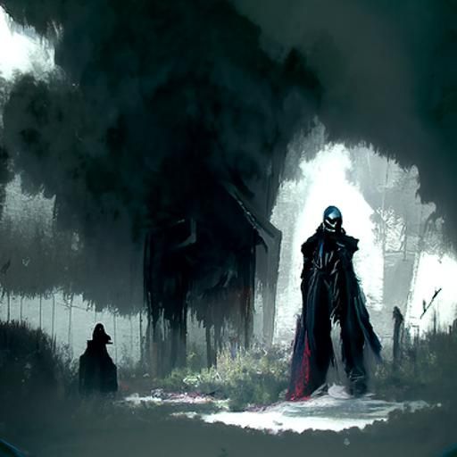 Sinister Grim Reaper in Dark Fantasy Style