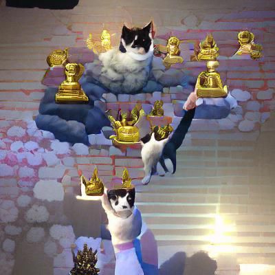 Majestic Cat Portrait in Regal Style