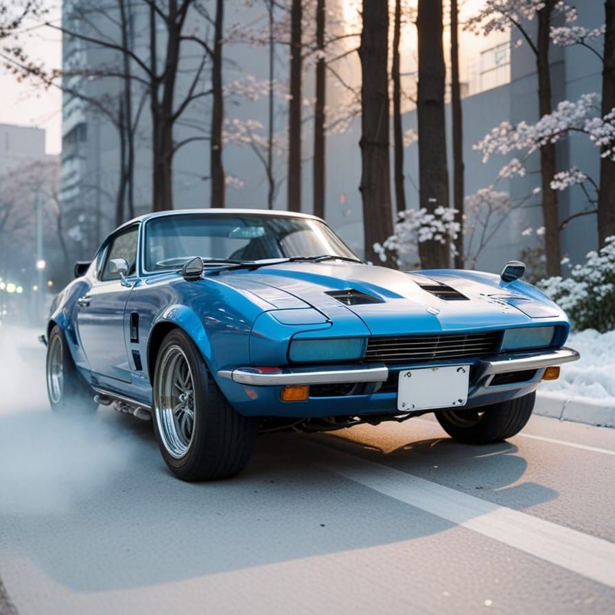 Japanese Neon Car Wing Tuning