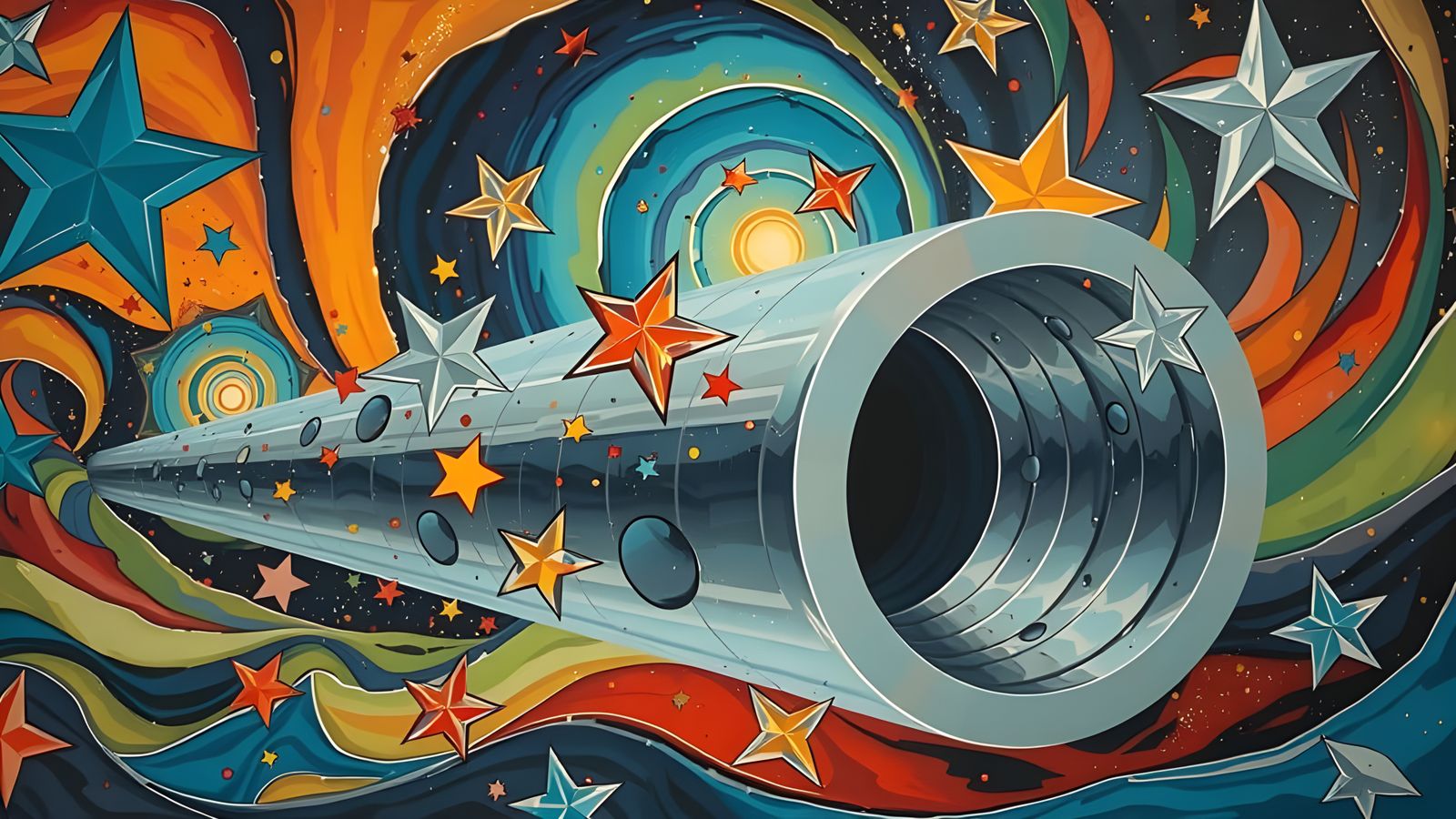 Sleek Metallic Cylinder in Cosmic Vortex