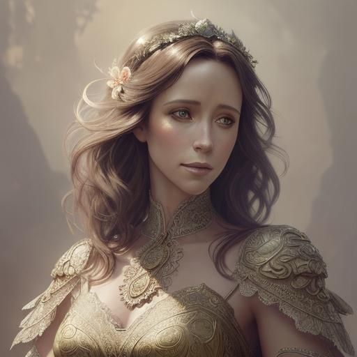 Victorian Woman Portrait in Digital Art Style