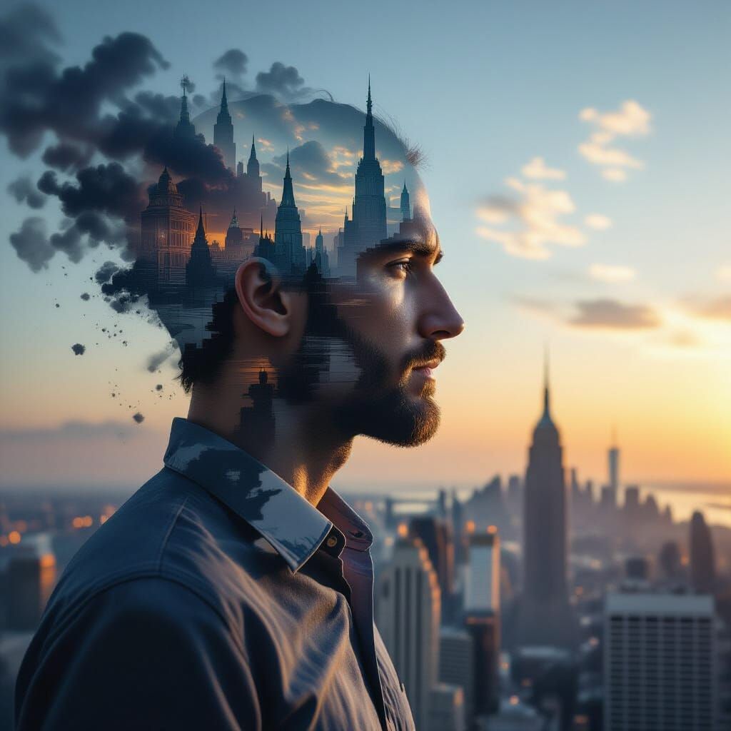 Abstract Image of Misinformation Spreading Through Generatio...