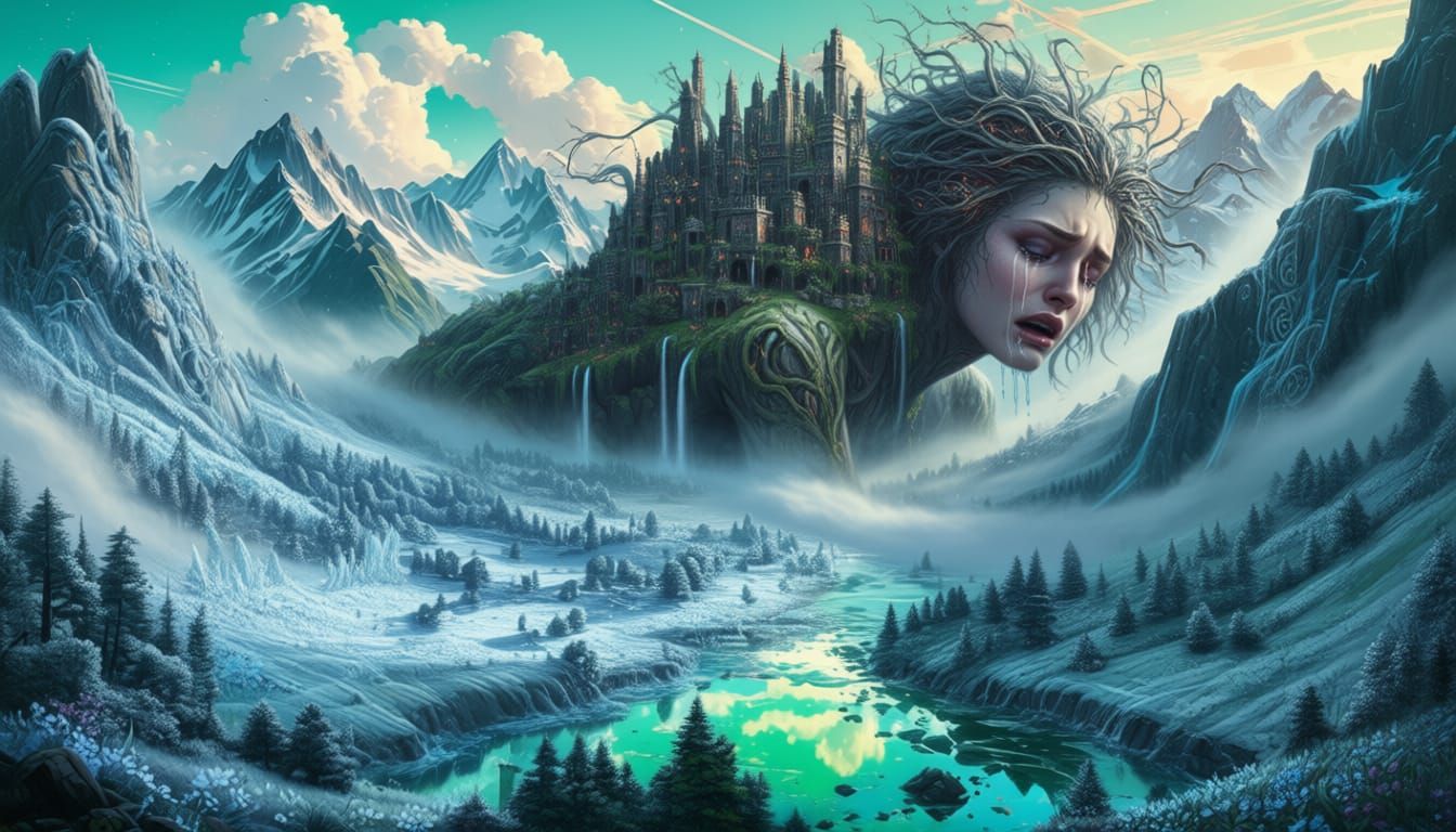 Ancient City on Mystical Mountain Torso, Dual Seasons