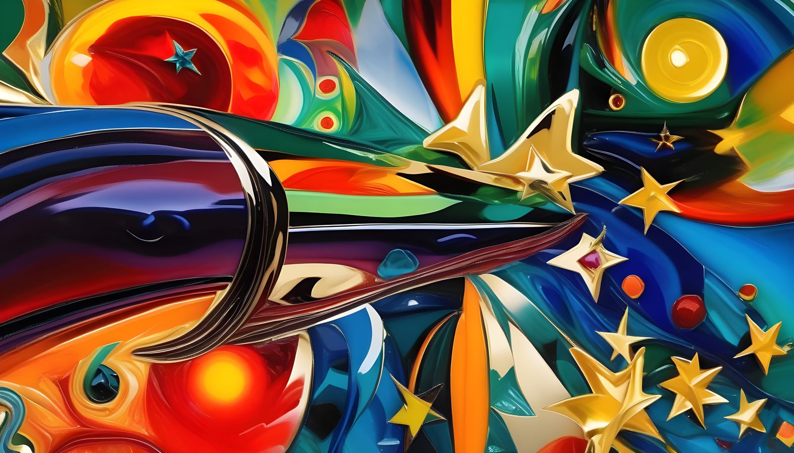 Ethereal Vortex Odyssey in Vibrant Oil Painting Style