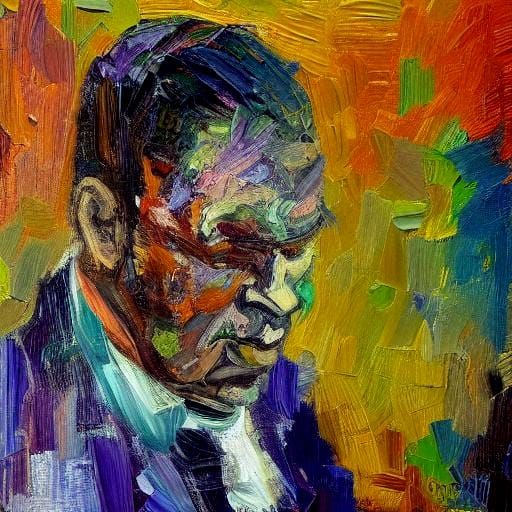 Colorful Abstract Audible Intelligence in Expressionist Styl...