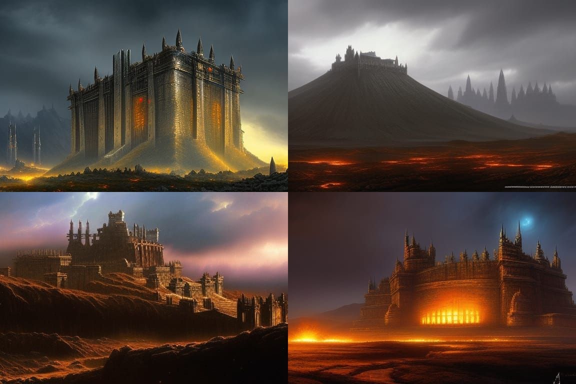 Demonic Fortress in Barren Wasteland