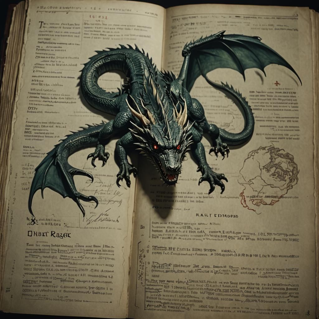 Dramatic Dragon Book Cinematic Film Still