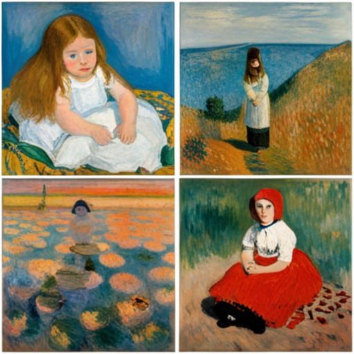 Impressionist Portrait of a Girl