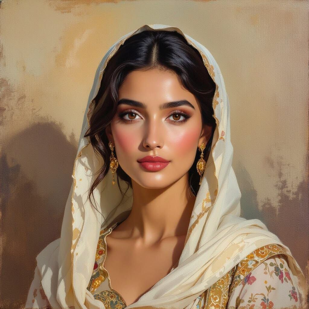 Ismoil with Expressive Eyes in Vibrant Portrait