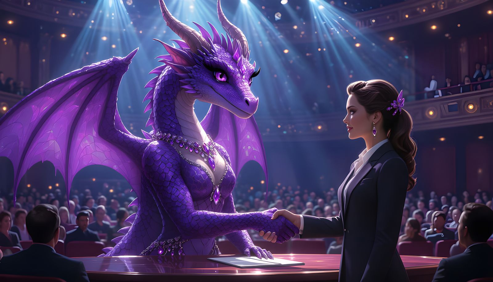 Purple Dragon Graduation Ceremony in Auditorium