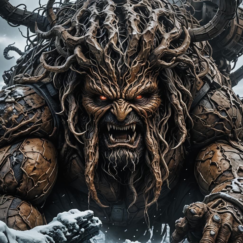 Hyperrealistic The Thing Marvel Character Portrait