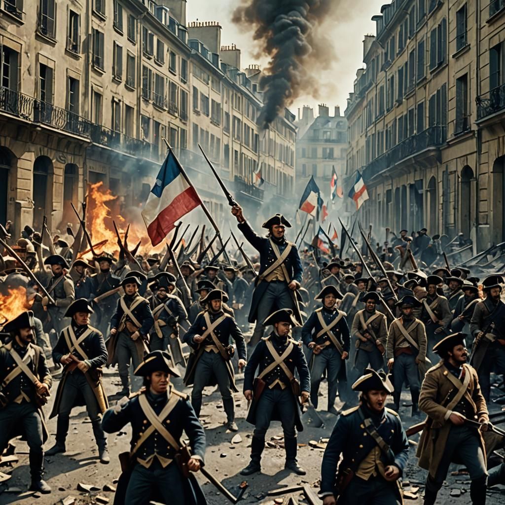 French Revolution Battle: Cinematic Film Still