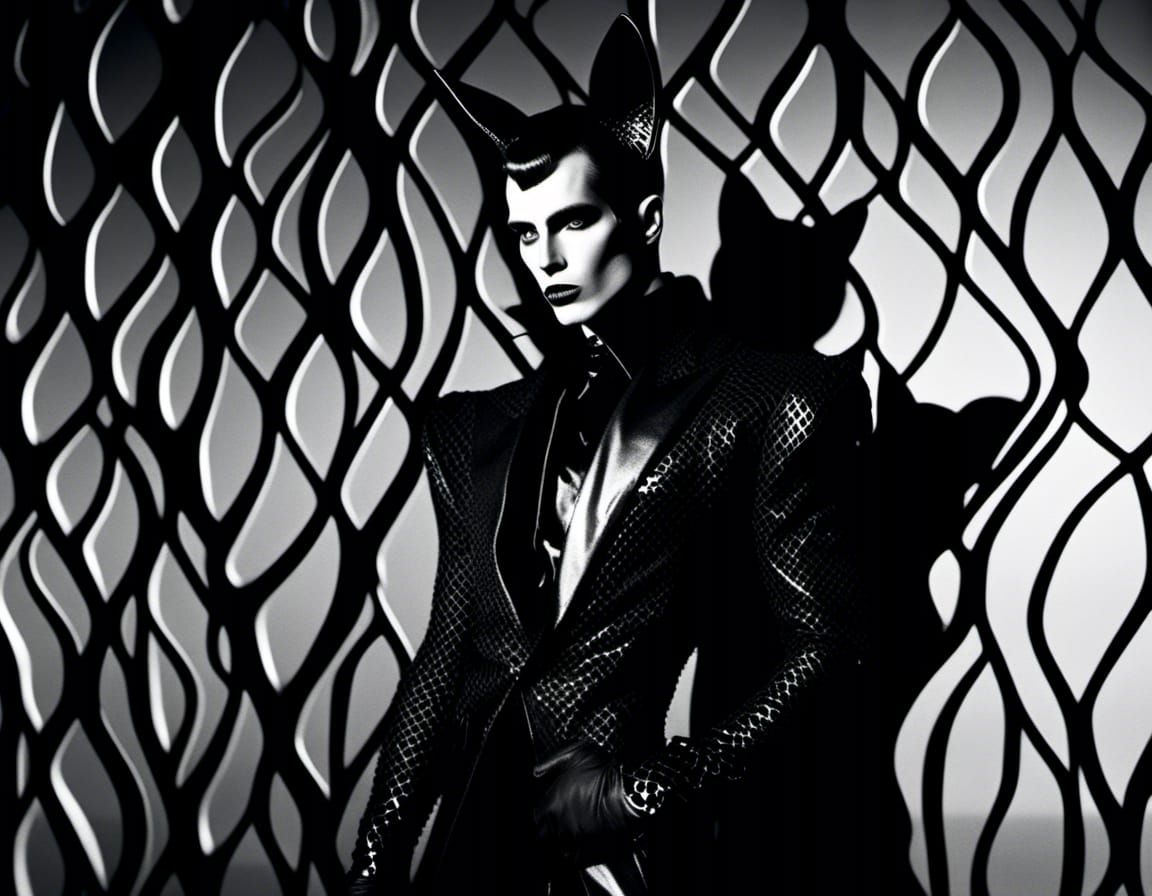 Noir Glamour: Male Character in Latex, Film Still