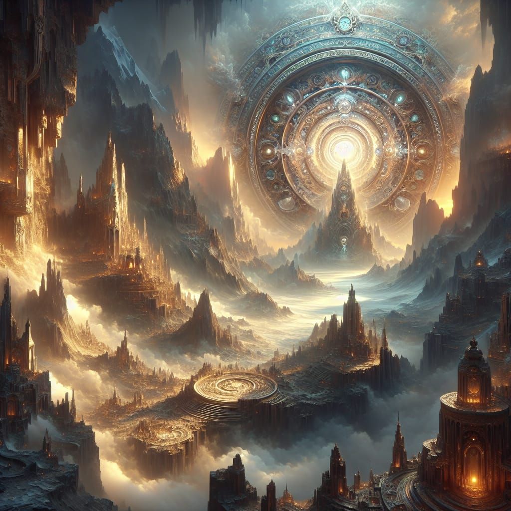 Epic Fantasy Matte Painting of Ancient Grandeur
