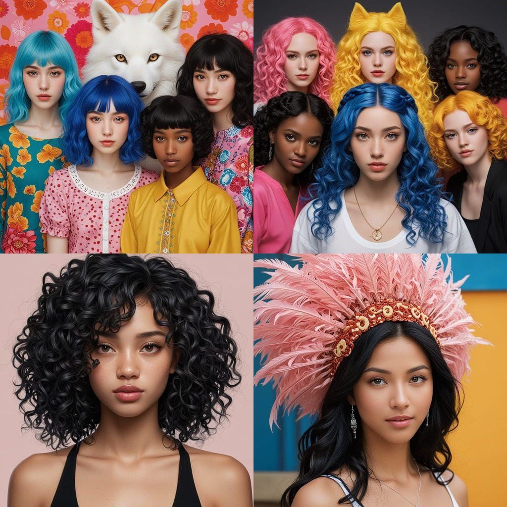 Diverse Woman Portraits in Vibrant Styles