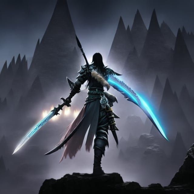 Monster Hunter with Katanas by Primordial River