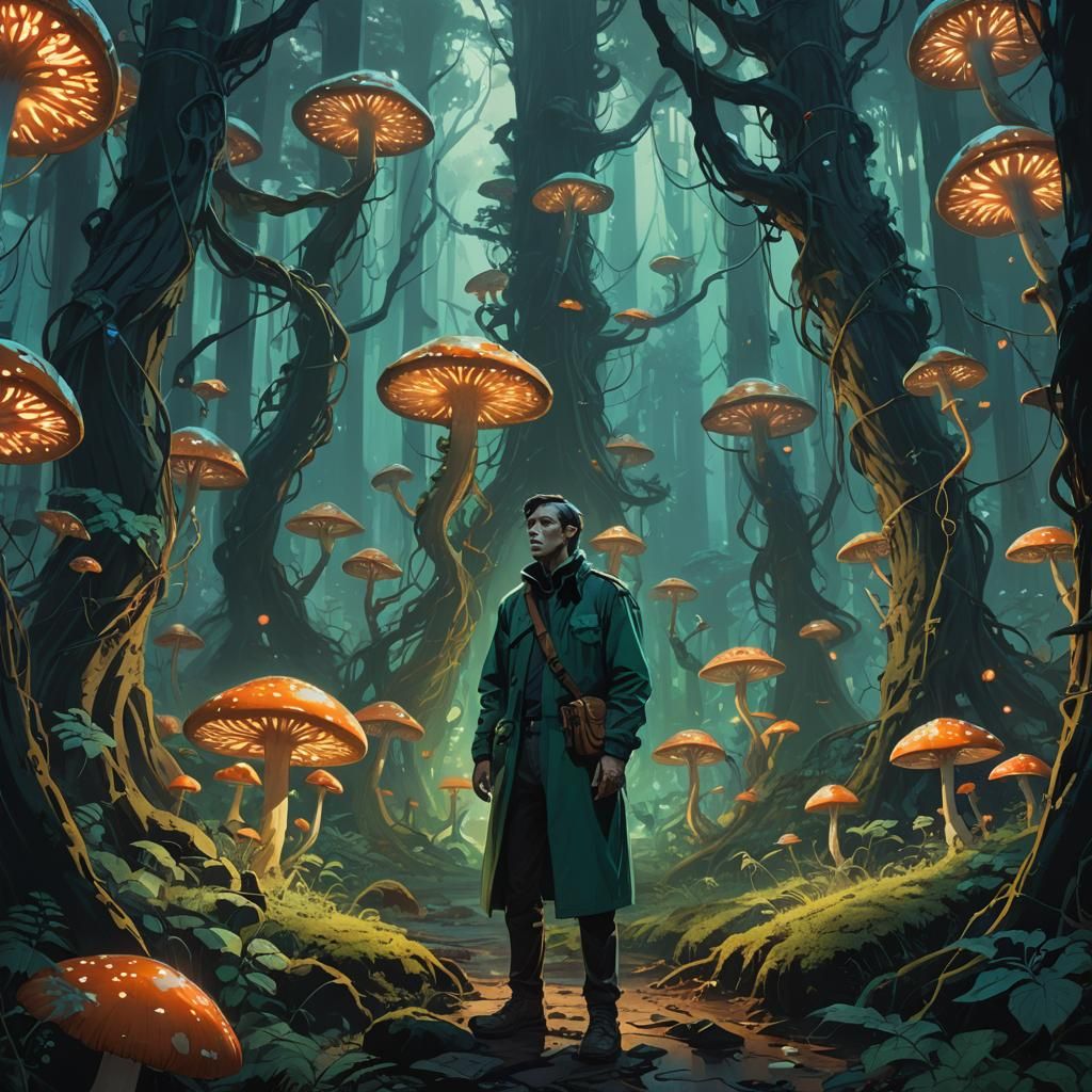 Louis in Mystical Forest: Fantasy Concept Art