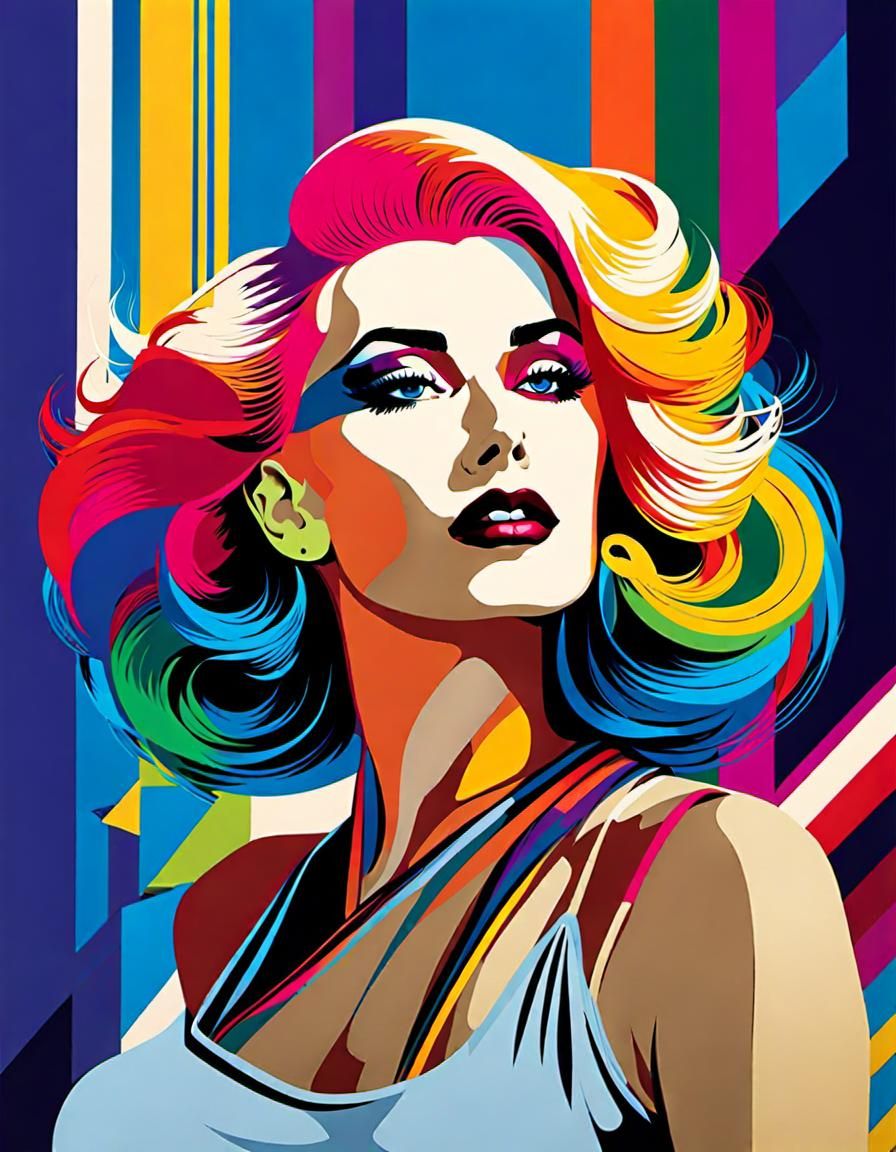 Pop art woman 4