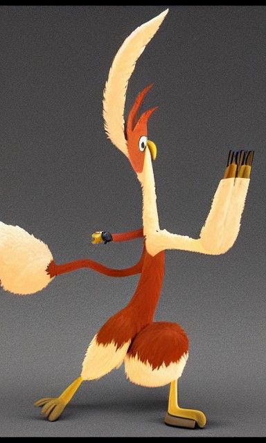 road runner Warner brothers fine ghibli studios very detailed high quality high resolution artstation 3d render exquisit...