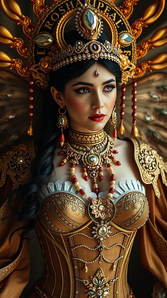 Goddess of Abundance in Padouk Baroque Style