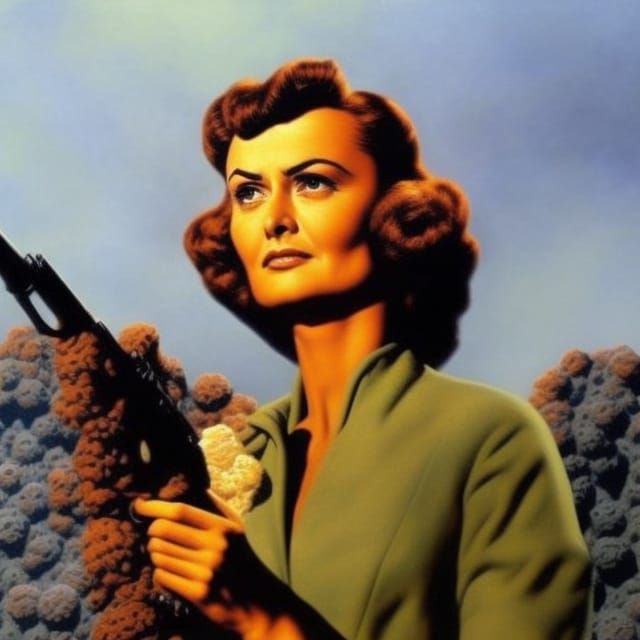 Donna Reed: Retro Sci-Fi Heavy Metal Portrait