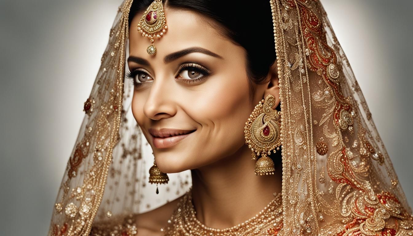 Bollywood Actress Aishwarya Rai Portrait in Studio Lighting