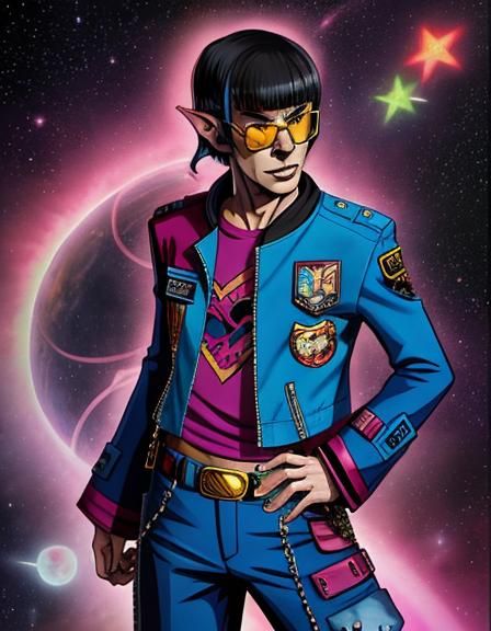 Funky Spock in Groovadelic Style with Sunglasses