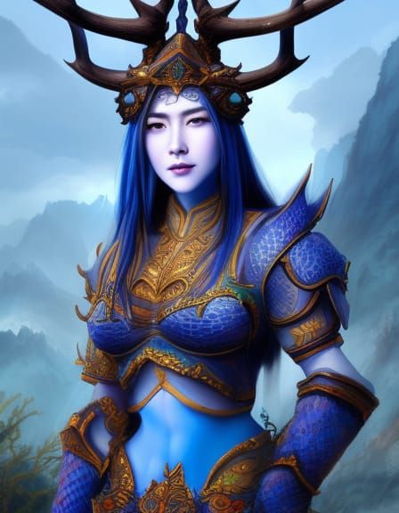 Dragonborn Cultivator in Detailed Fantasy Art