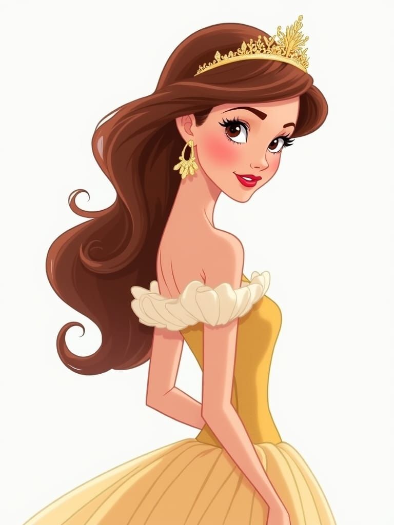 Ethereal Princesscore Lady in Sparkling Tiara and Pastel Gow...