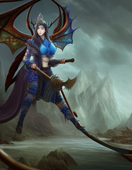 Dragonborn Cultivator in Detailed Matte Painting