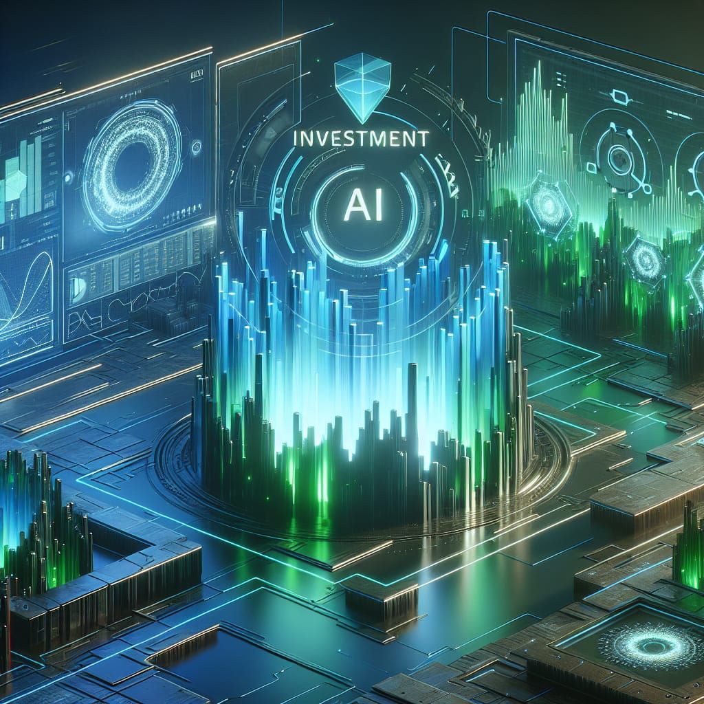 Futuristic Financial Landscape with Investment AI, Matte Pai...