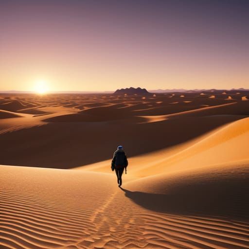Vibrant Desert Landscape at Sunset