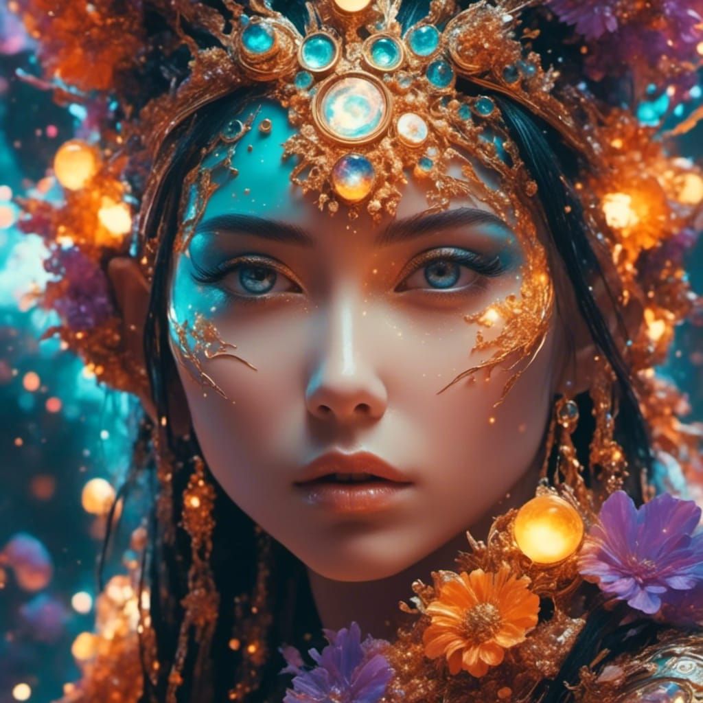 Psychedelic Fantasy Art with Vibrant Colors