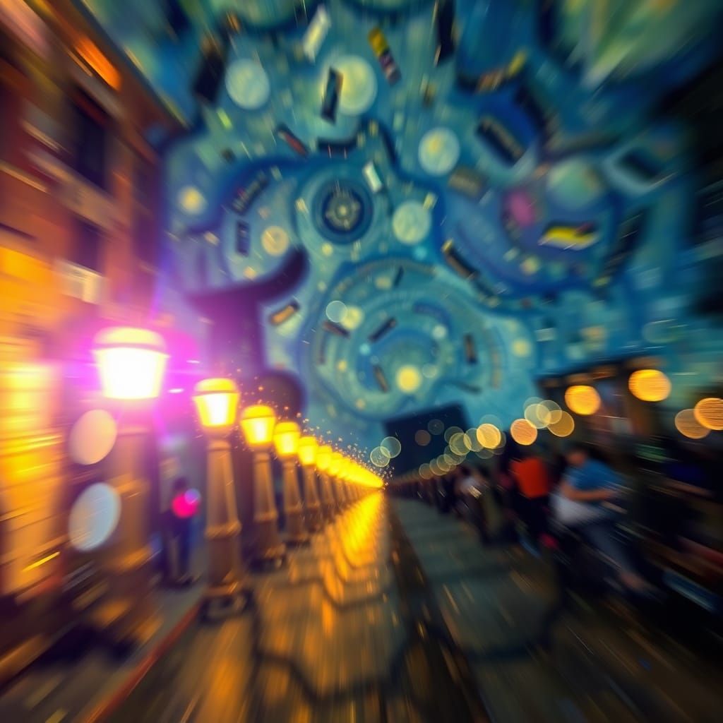 Surrealist Masterpiece in Vibrant, Impasto Style