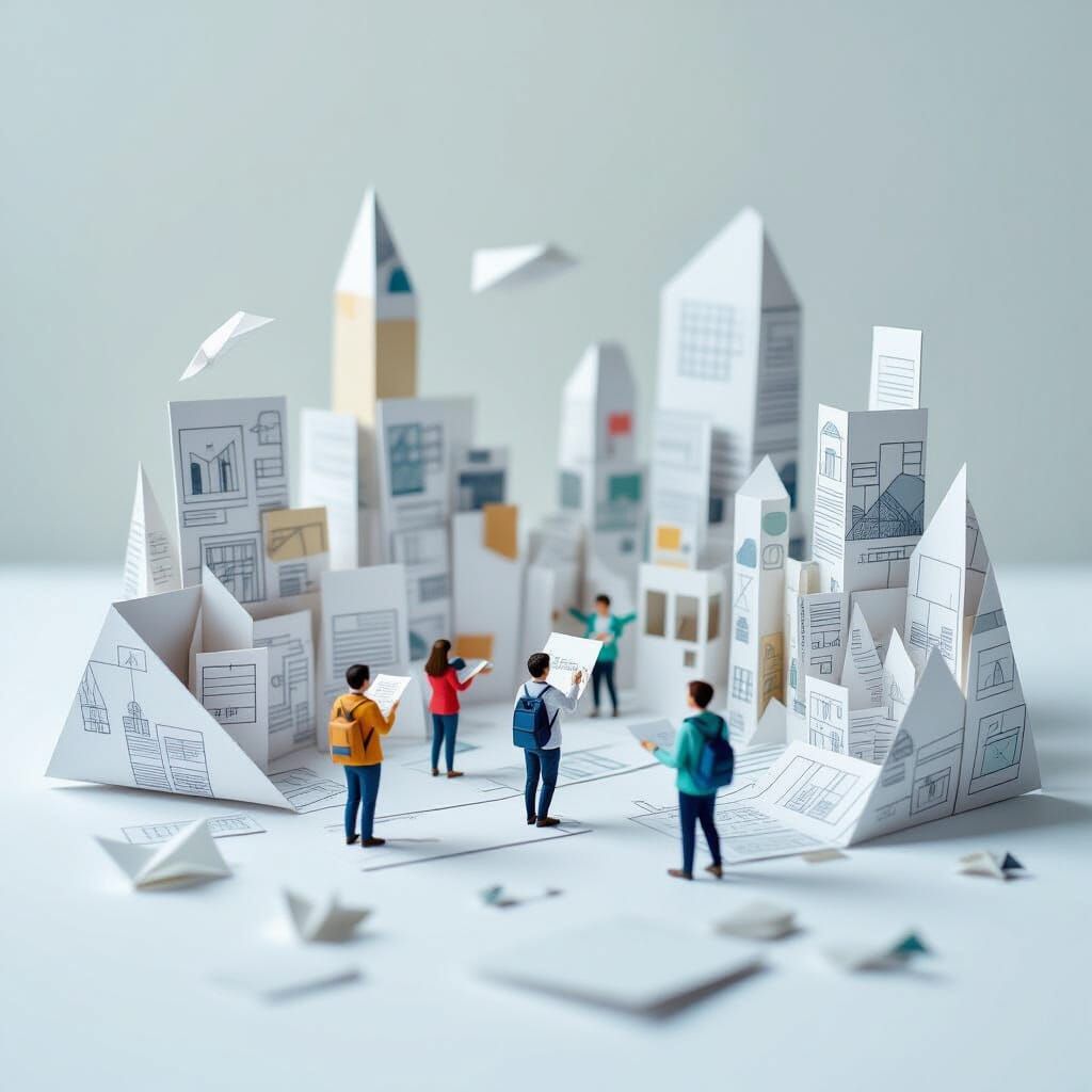 Characters Explore World of Origami Paper Folds