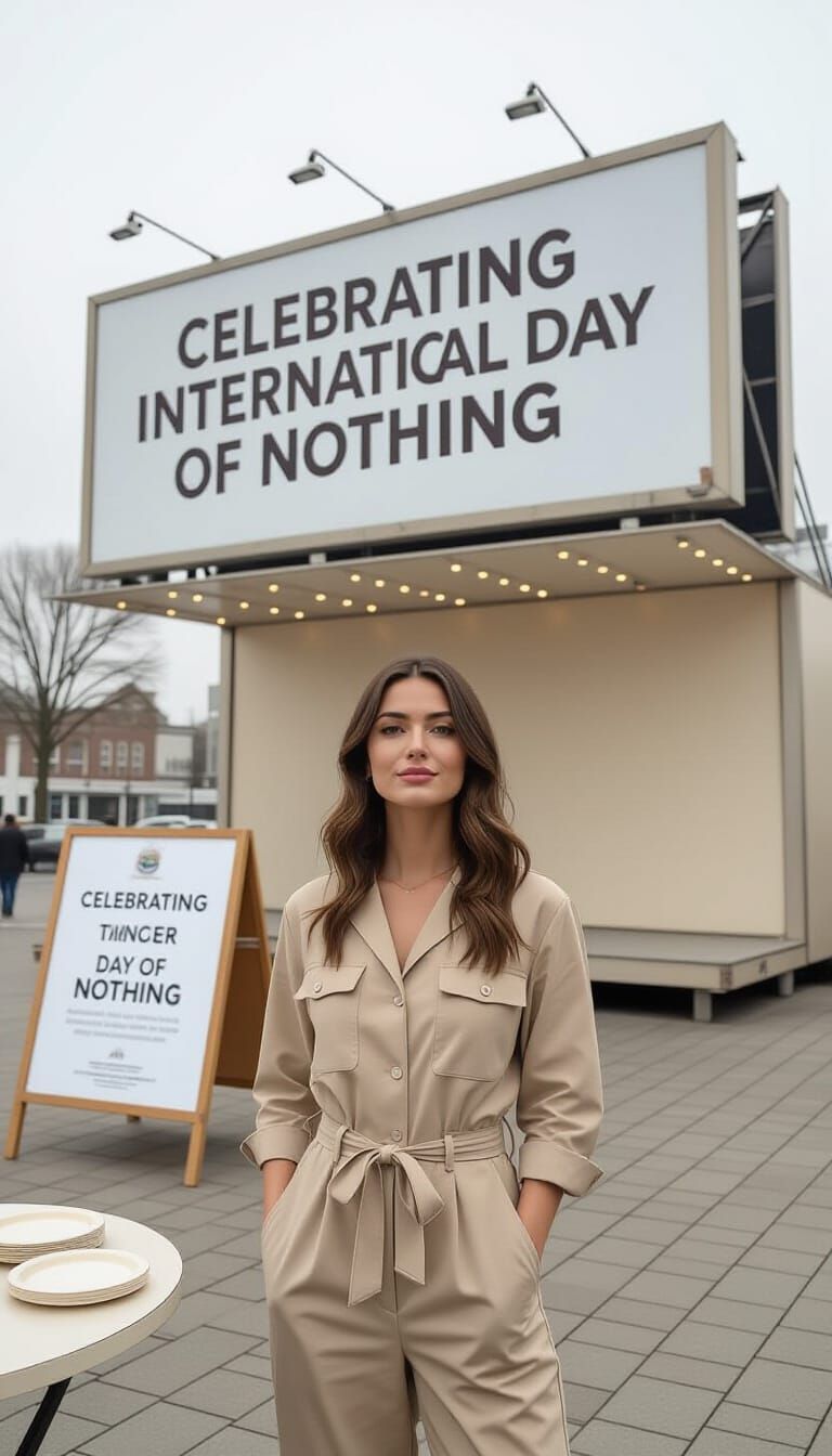 International Day of Nothing Celebration in Beige