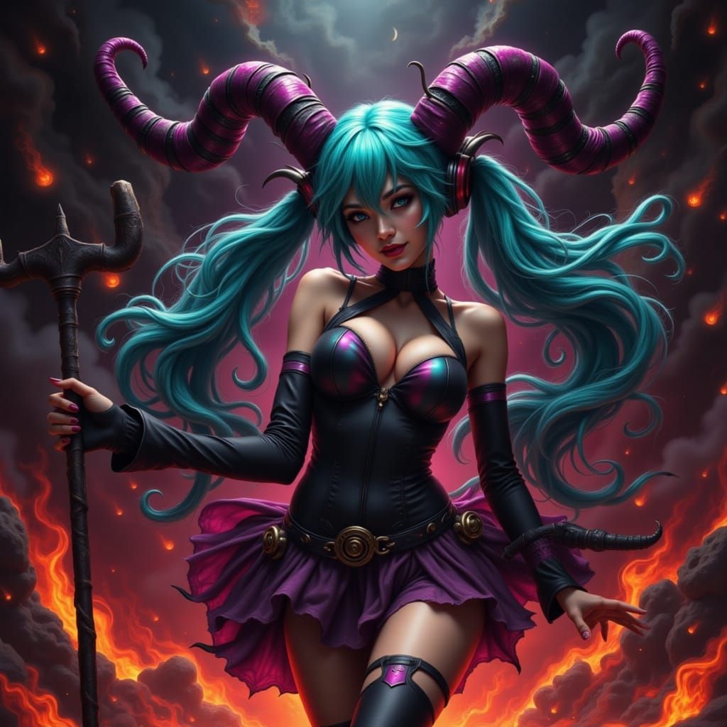 Dark Fantasy Hatsune Miku in Devil Costume
