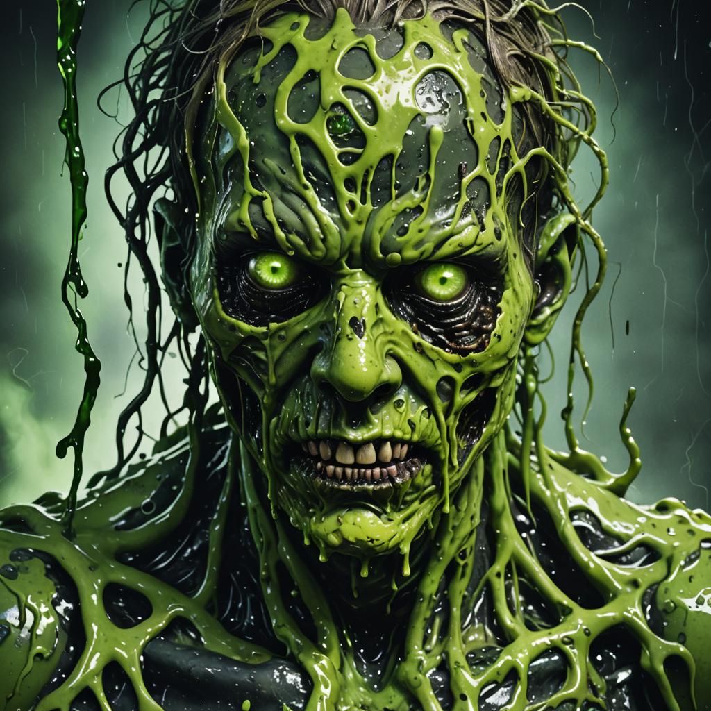 Toxic Waste Horror Portrait in Ultra Detail