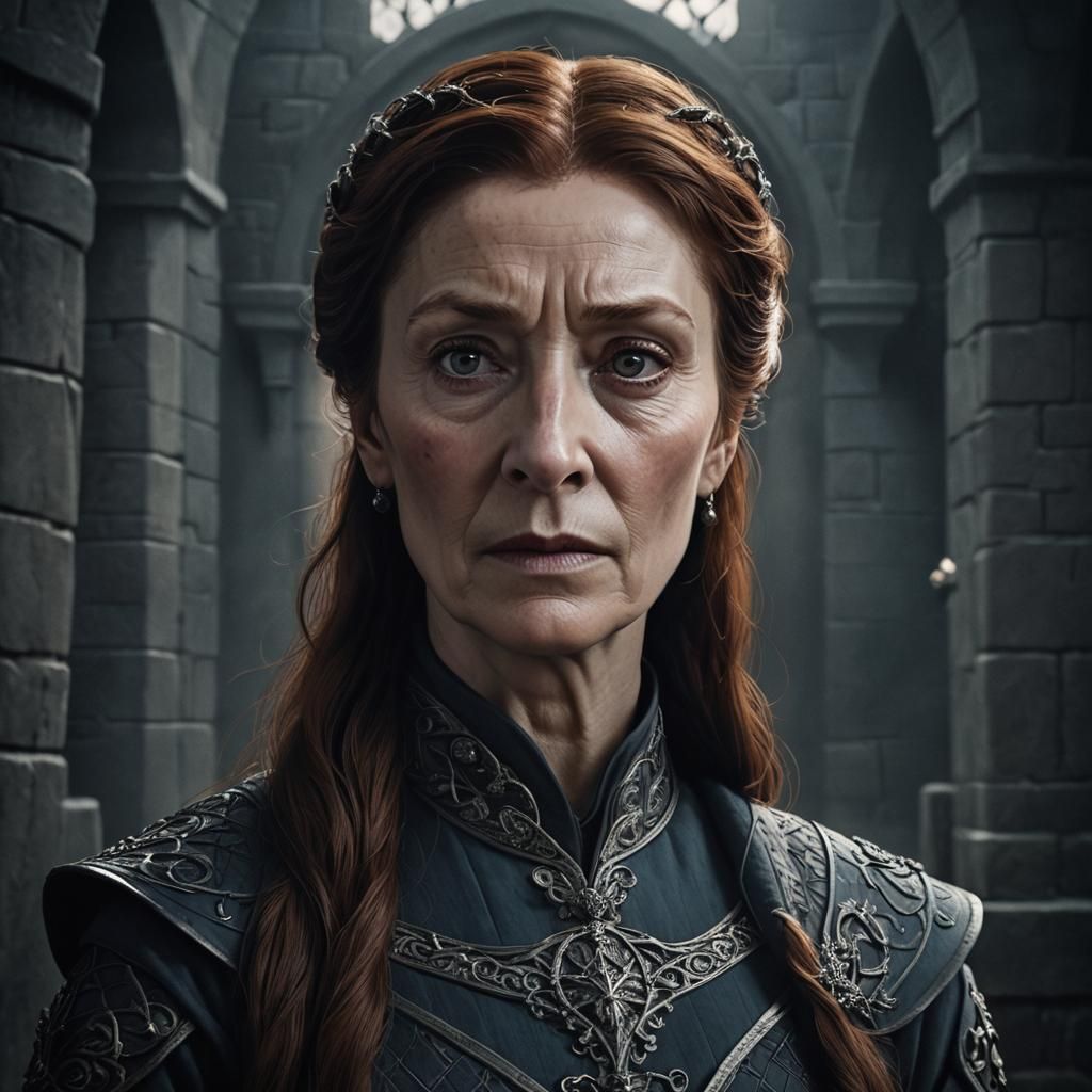 Lady Catelyn Stark Portrait in Game of Thrones Style