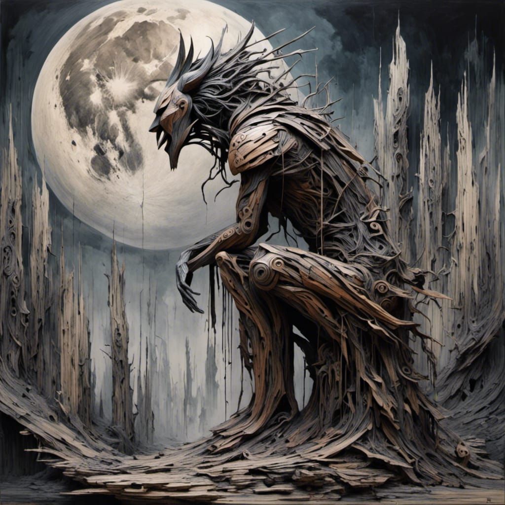 Werewolf Howling at the Moon