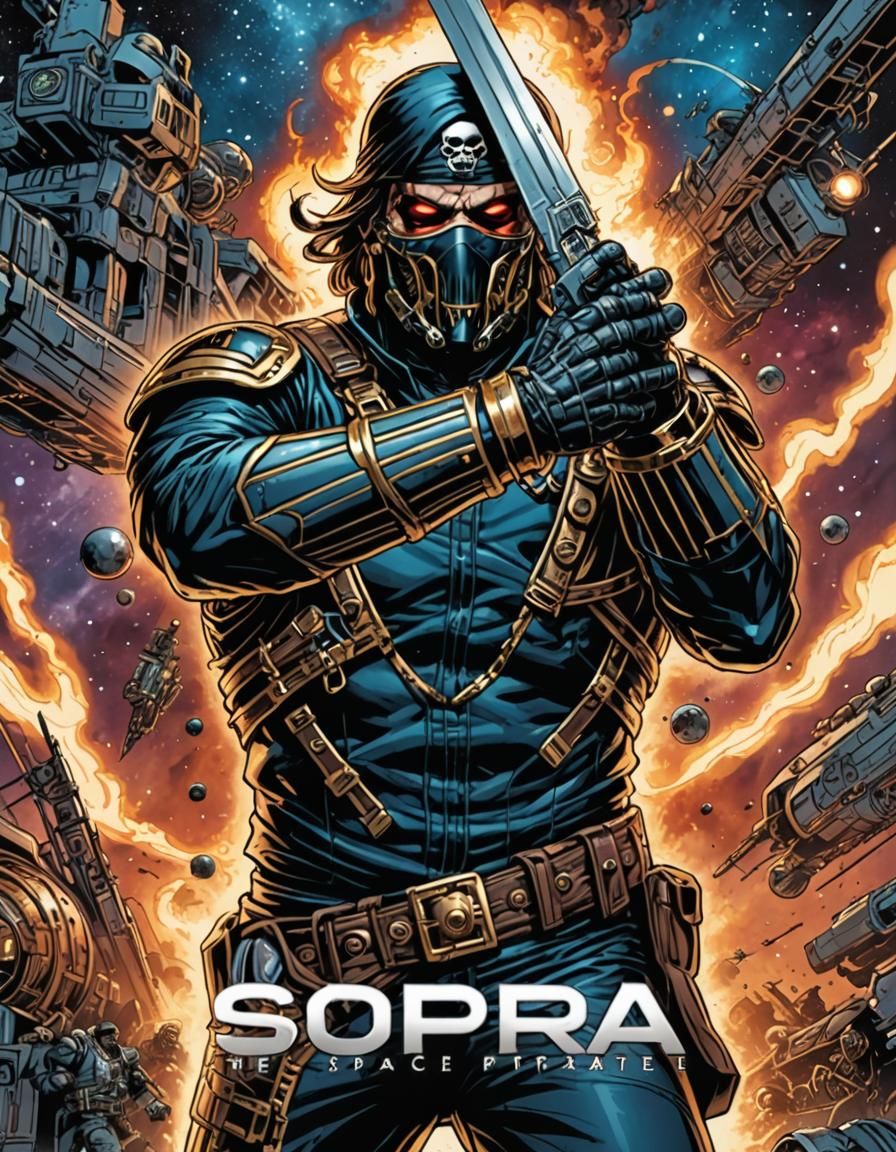 Cobra the Space Pirate in Comic Book Art