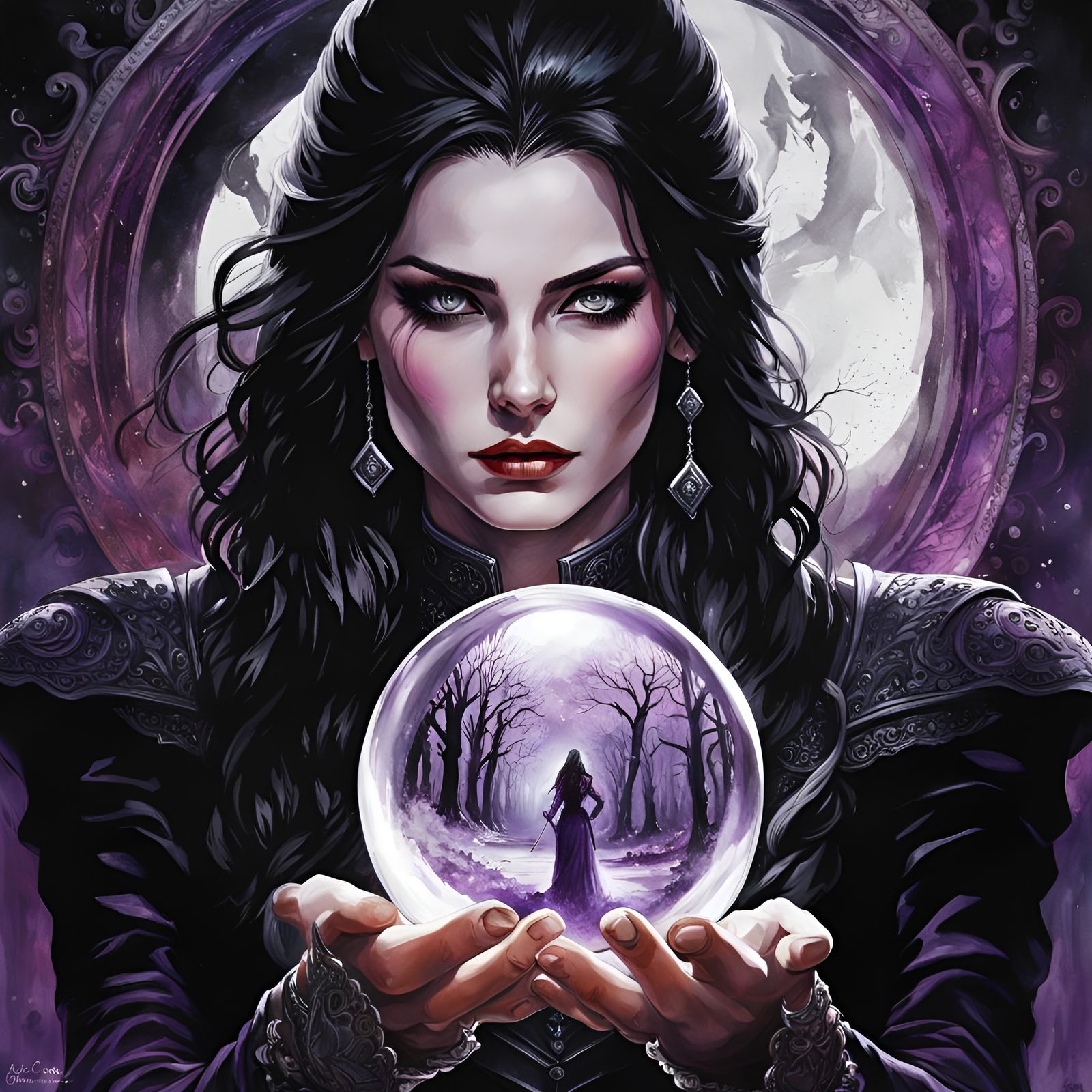 Yennefer's Crystal Ball: A Digital Dark Fantasy