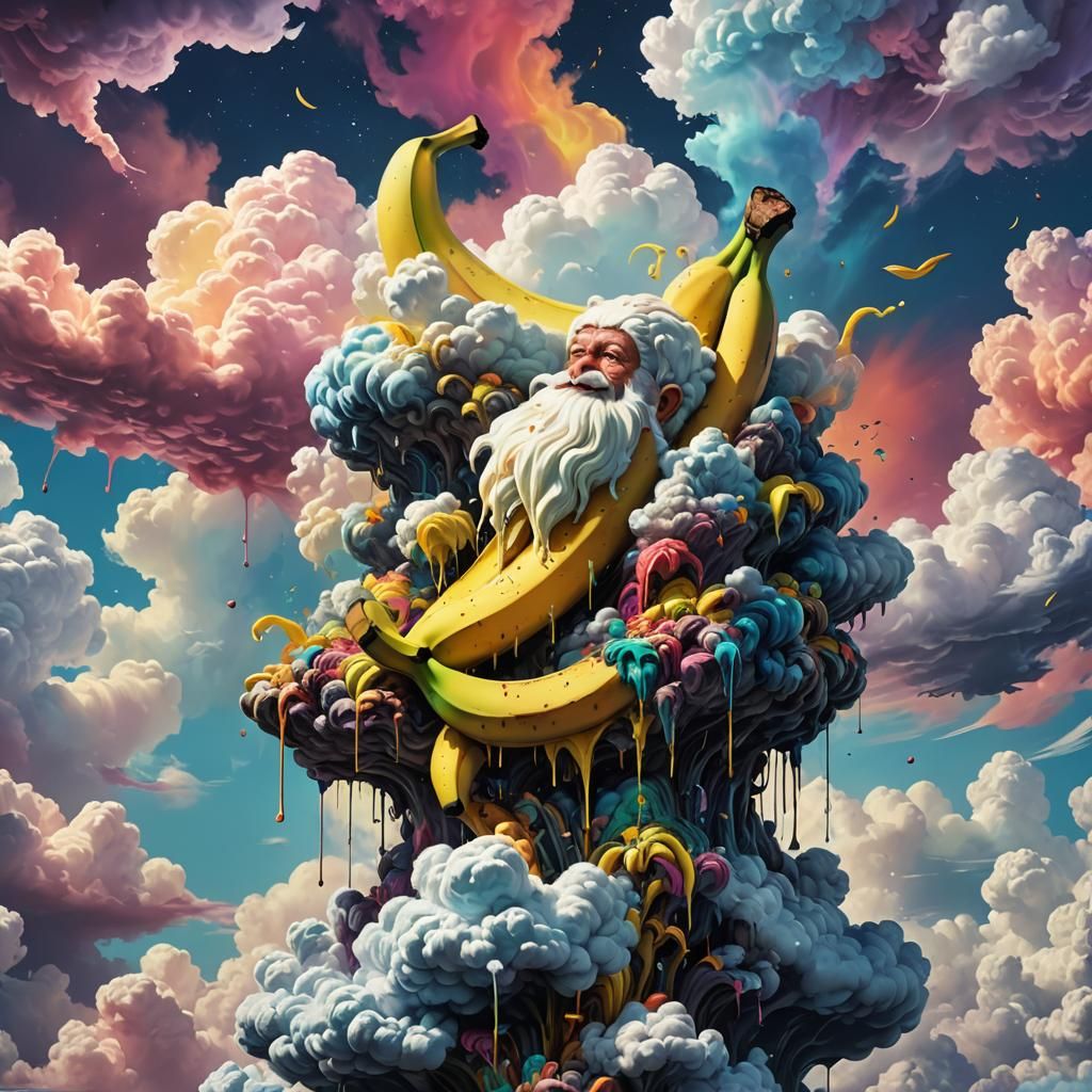 Banana on Cloud: Detailed Matte Painting