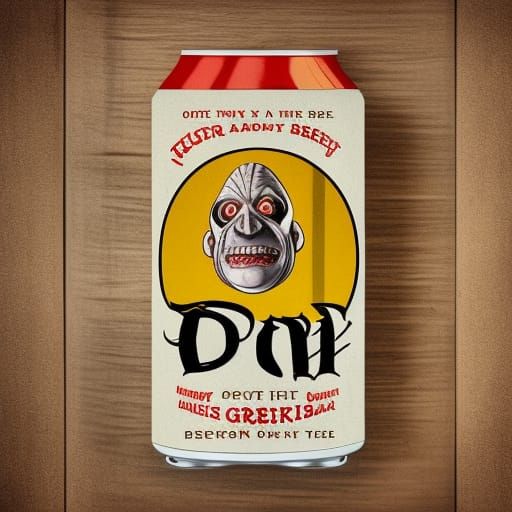 Retro Goblin Beer Logo: 80s Graphic Design