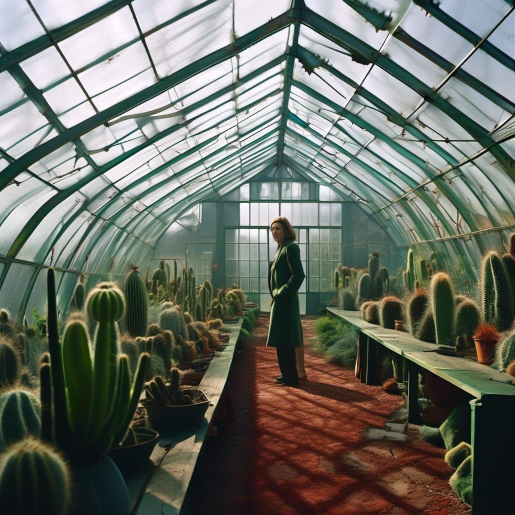 Eerie Greenhouse: Light and Shadow