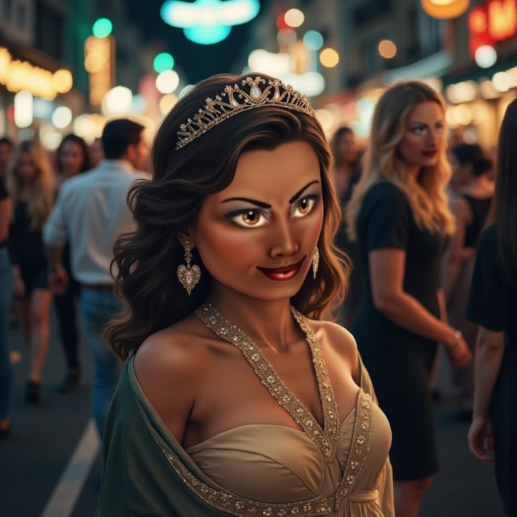 Hollywood Glamour Starlet on Film Set