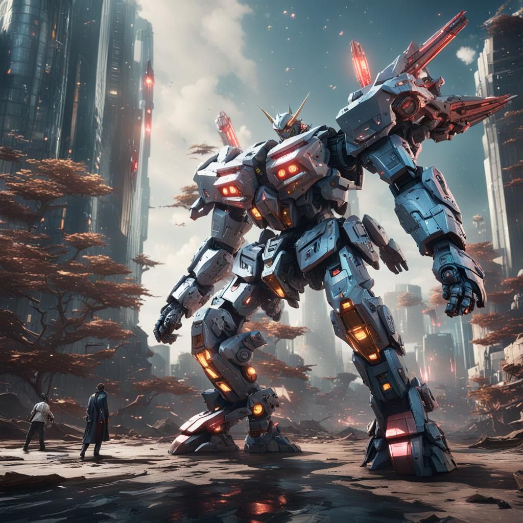 Epic Jaeger Robot vs Unicorn Gundam Battle