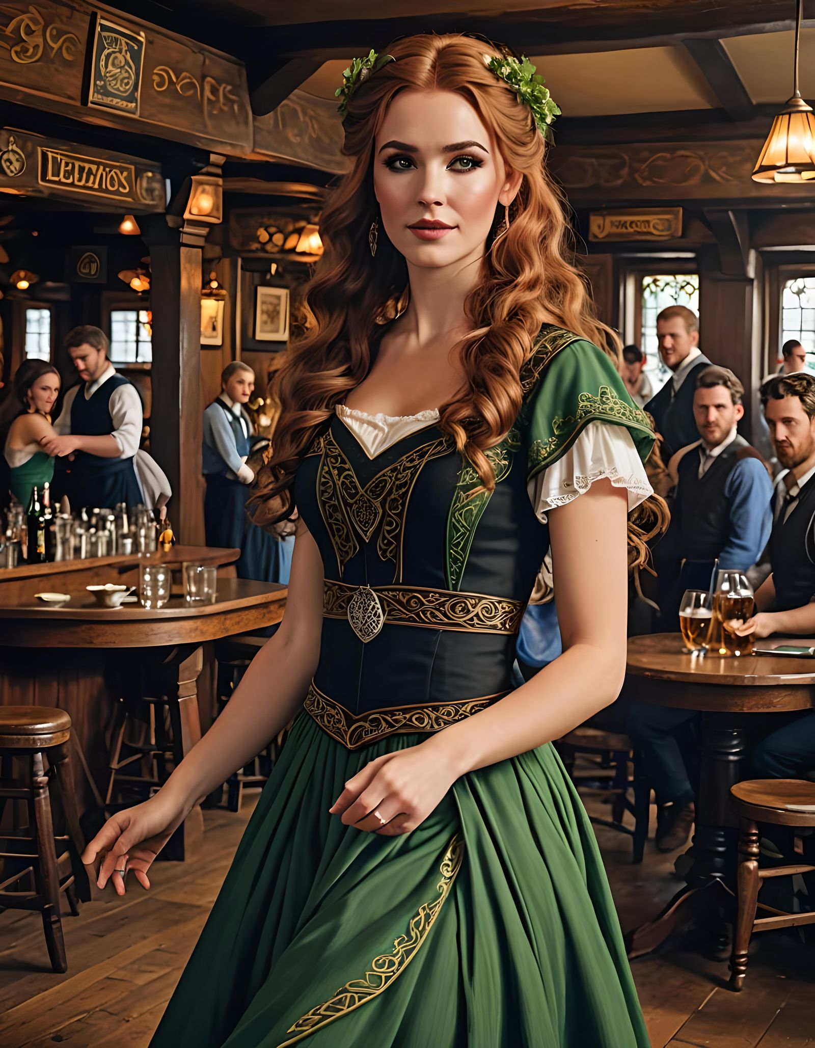 Celtic Woman Dancing in Tavern